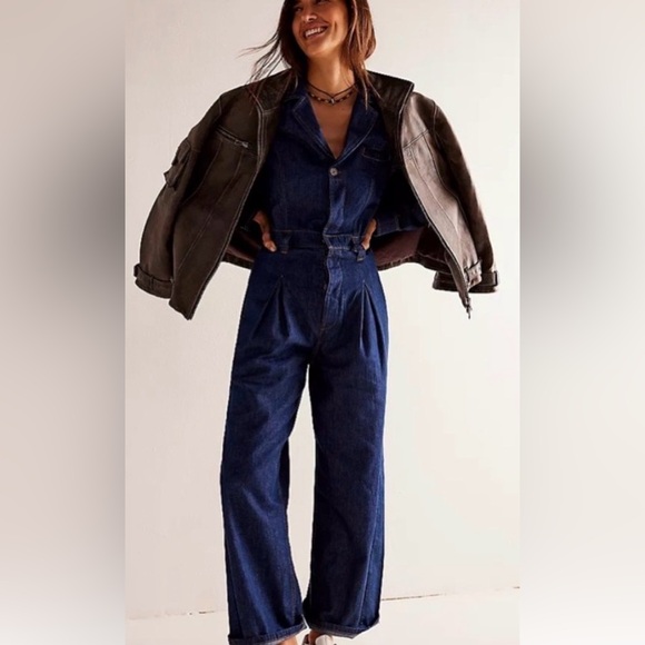 Free People Pants - We The Free Franklin One Piece In Indigo live show listing